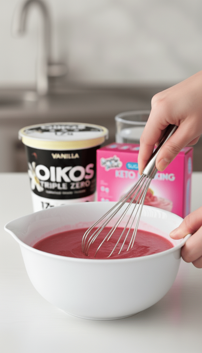 3 - Ingredient High Protein Jello Cooking Close-Up 3 - ingredient high protein jello cooking ingredients close-up