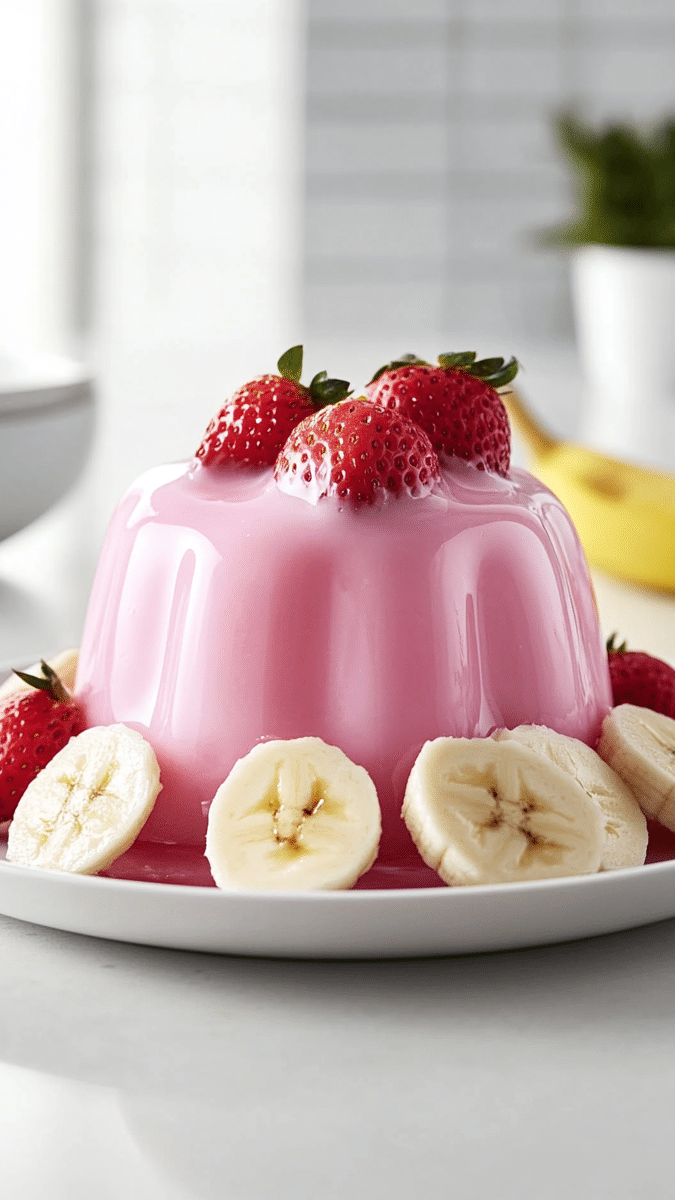 3 Ingredient Strawberry Banana Gelatin Trick
