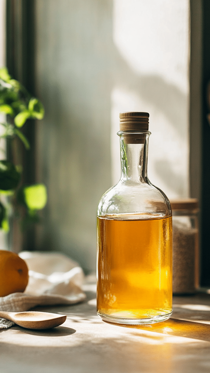 Close up of ACV drink texture