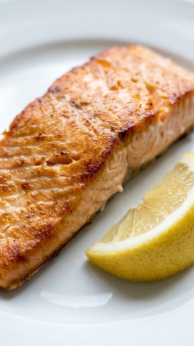 Air Fryer Salmon with Lemon and Garlic Butter