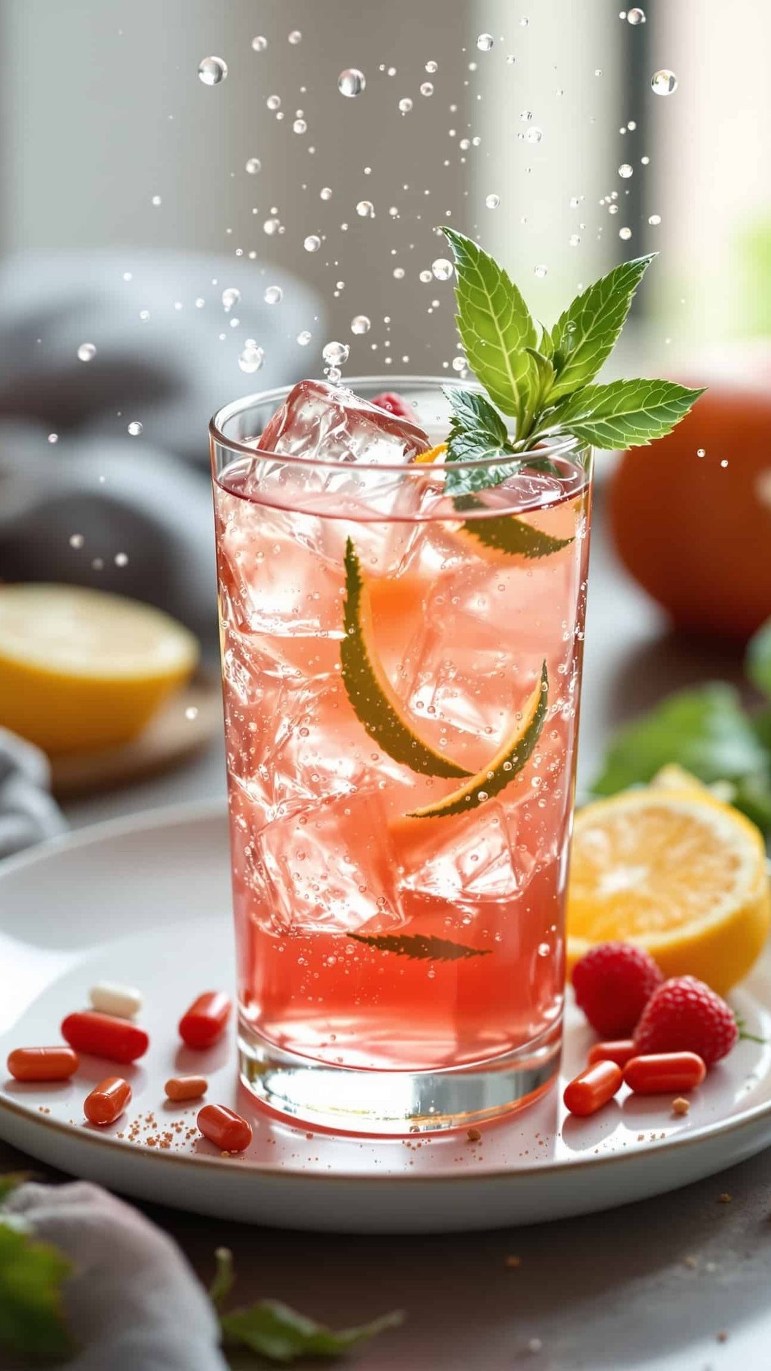 Close-up of anti-inflammatory juice