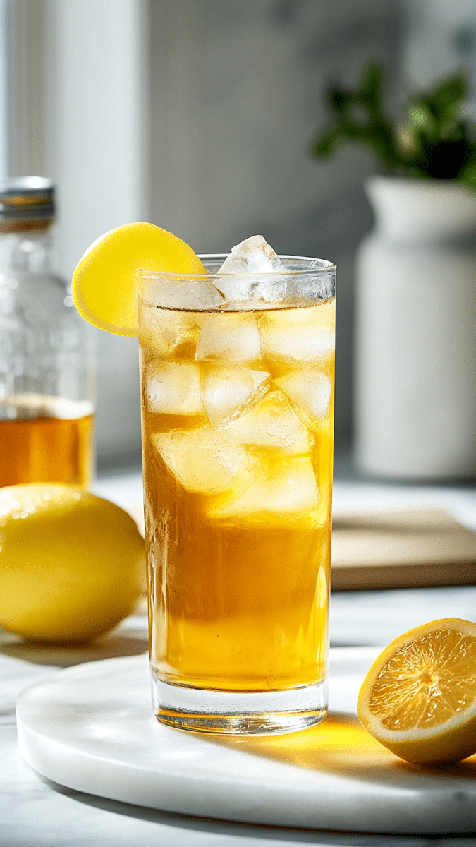 Close-up of ACV drink ingredients