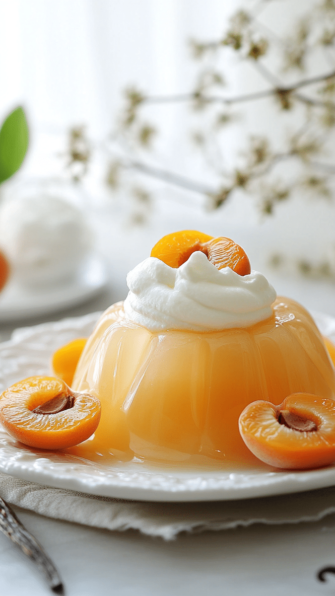 Apricot Vanilla Jello Mold