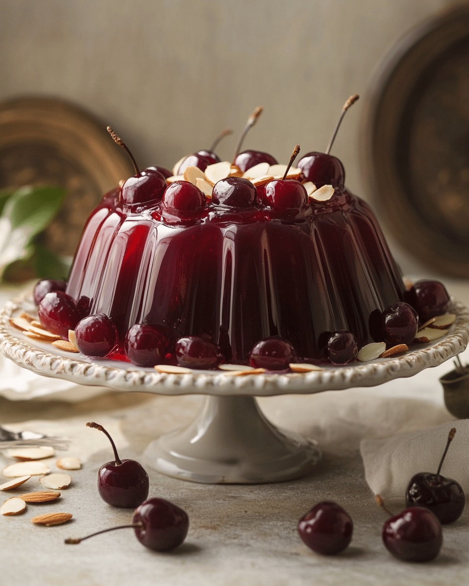 Cherry Almond Jello Mold