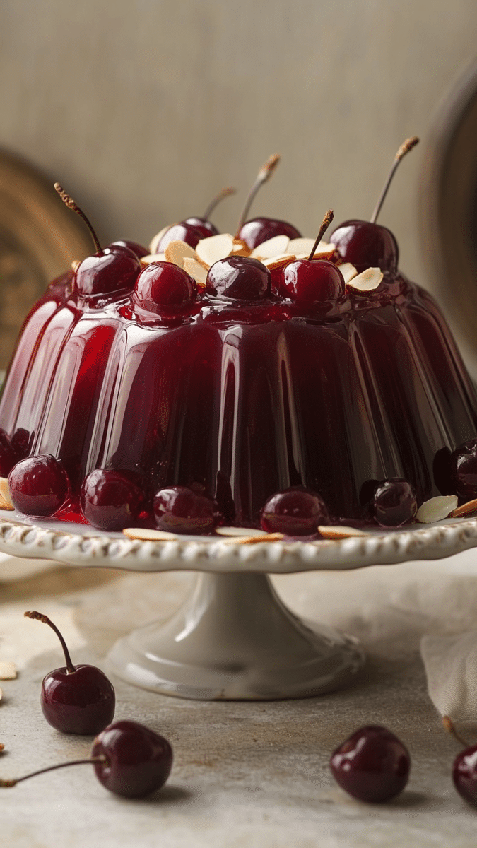 Cherry Almond Jello Mold