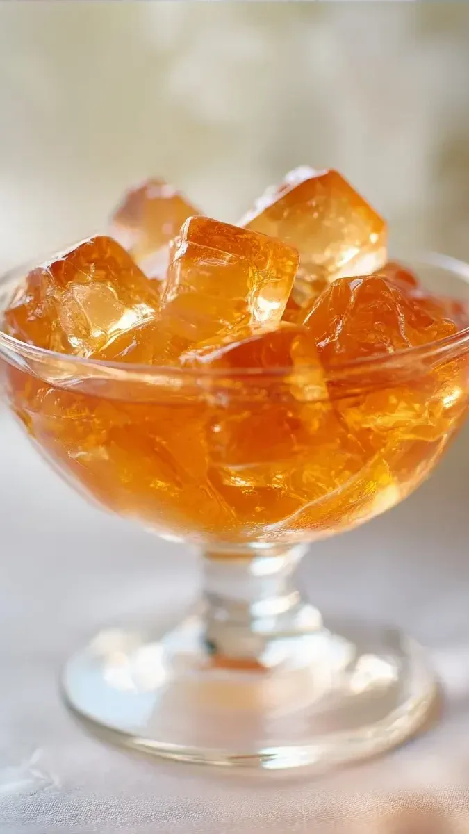 Close‑up of smooth fruit gel texture
