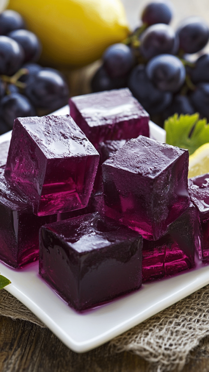 Grape Jello Cubes