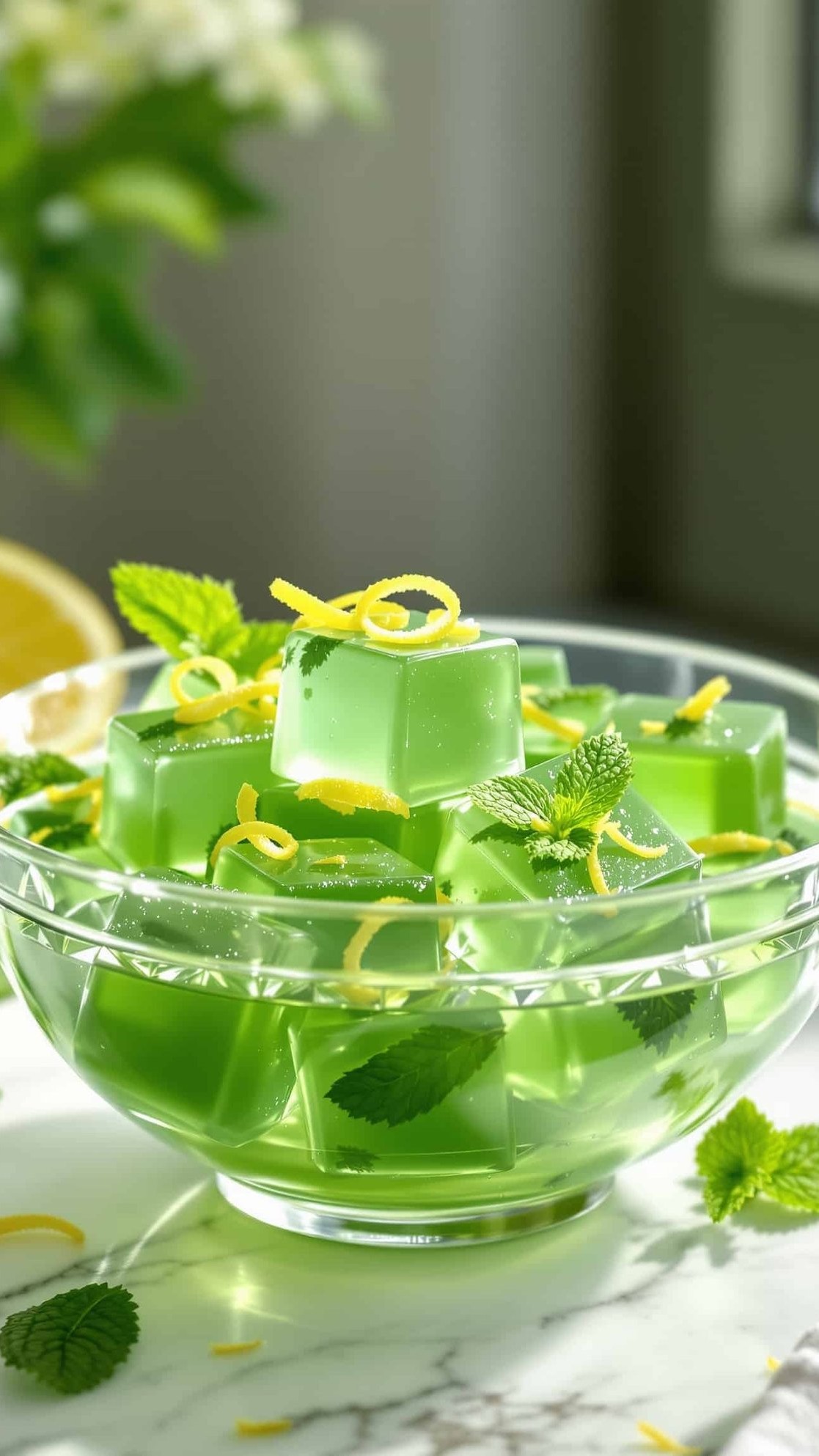 Green Tea Detox Gelatin Cubes