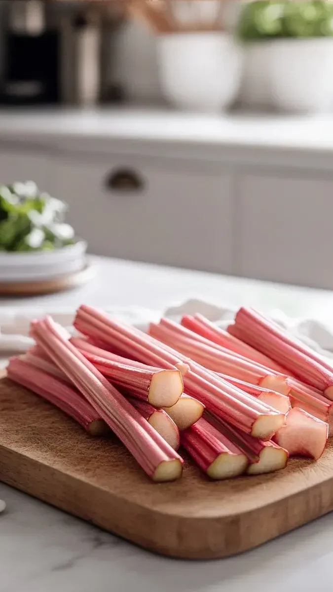 Close up of rhubarb texture