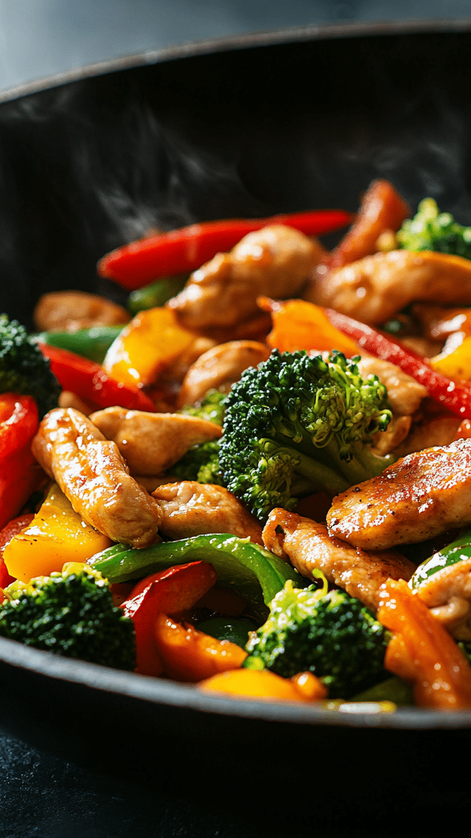 Close-up of healthy stir fry