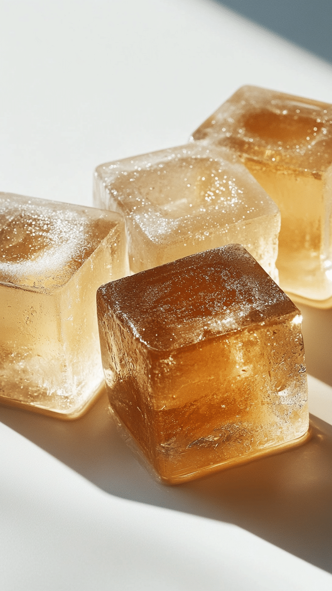 Close up of gelatin texture