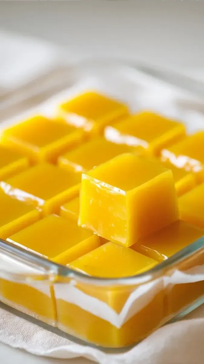 Extreme close-up of a single smooth and glossy raspberry gelatin