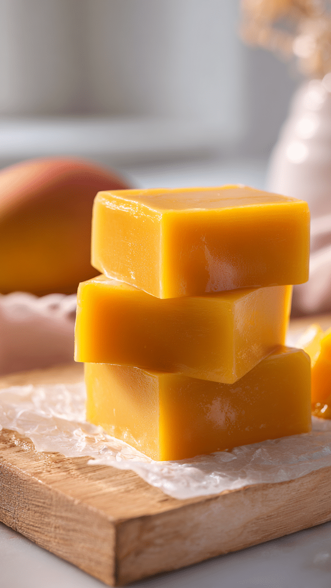 Close up of rhubarb jello