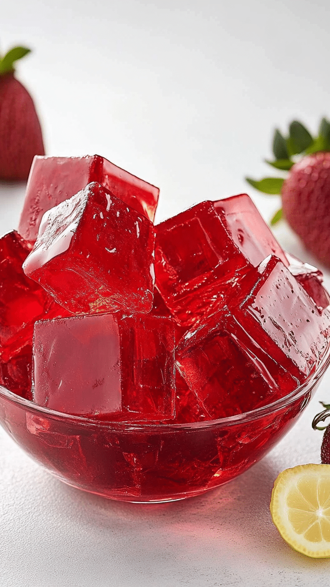 Close-up of fruit gelatin