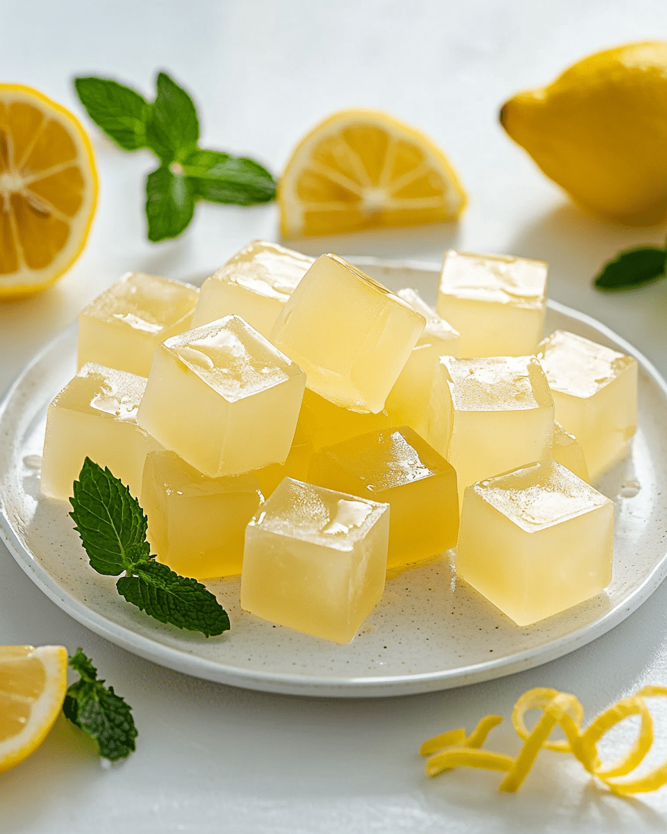 Lemon Jello Cubes
