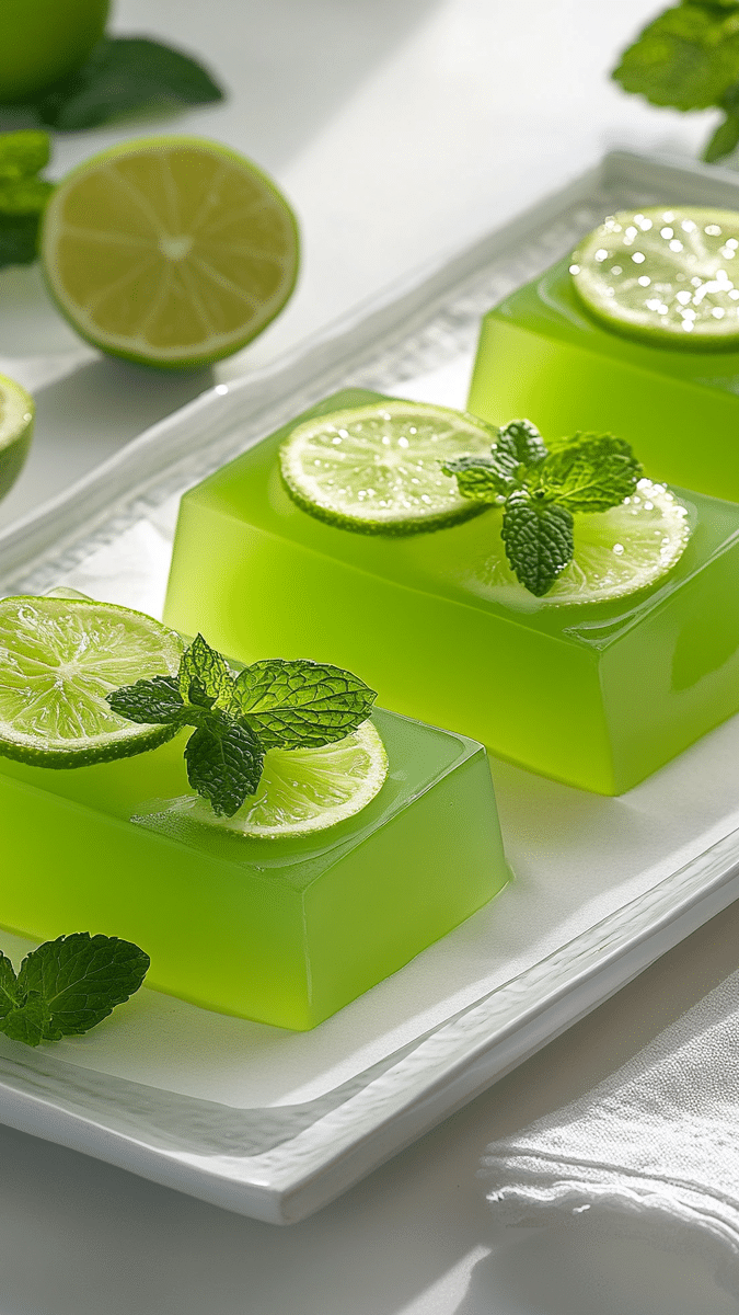 Lime Mint Jello Tray