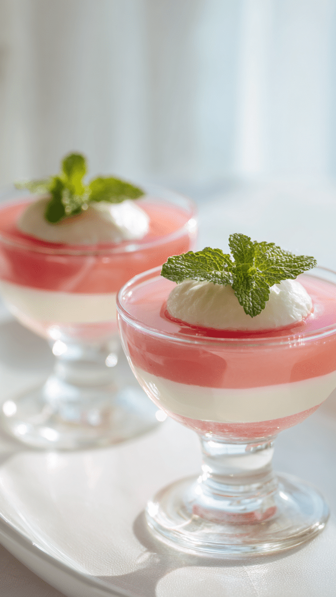 Close up of Rhubarb Jello texture