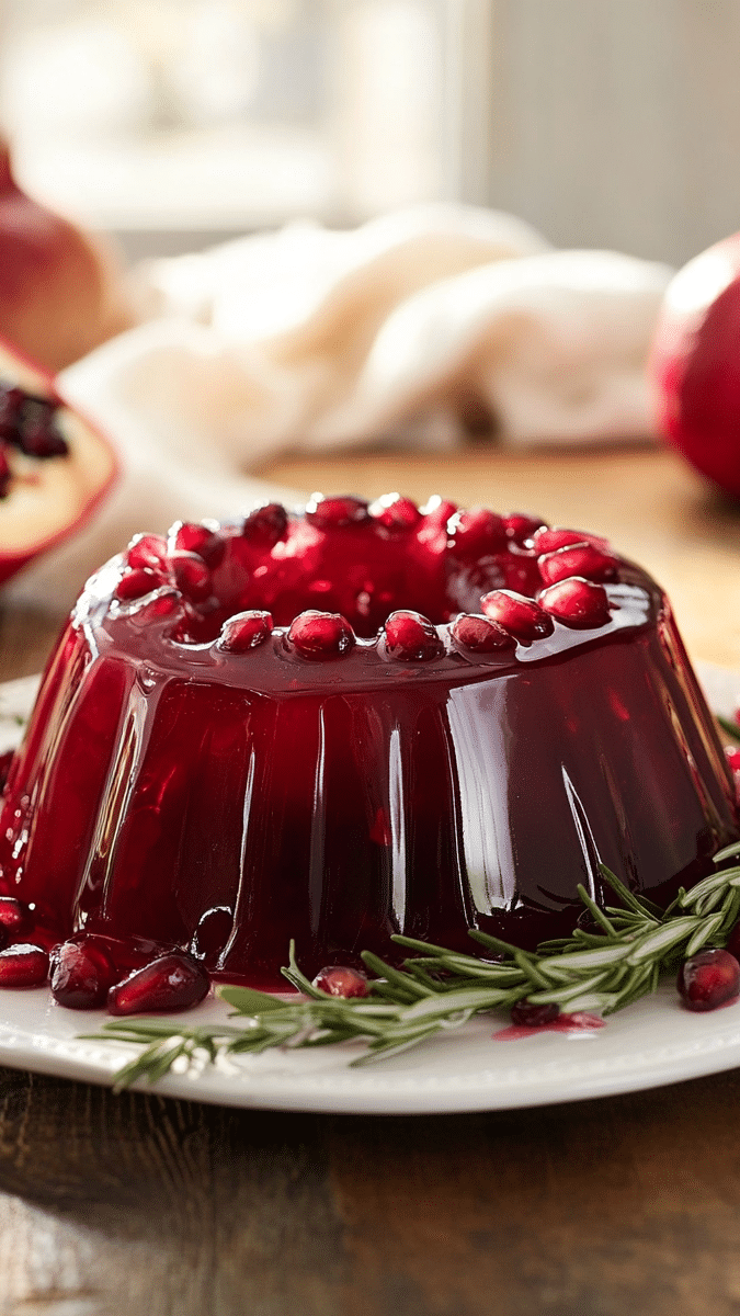 Close-up of Pomegranate Jello Texture