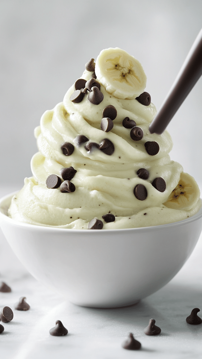 Close-up of protein ice cream texture