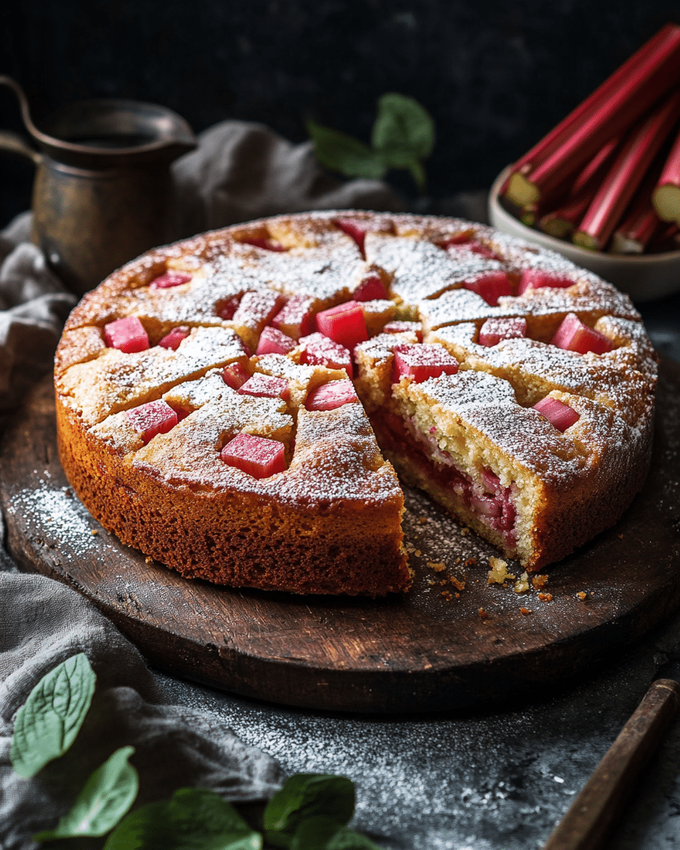 Rhubarb Cake Soft Moist