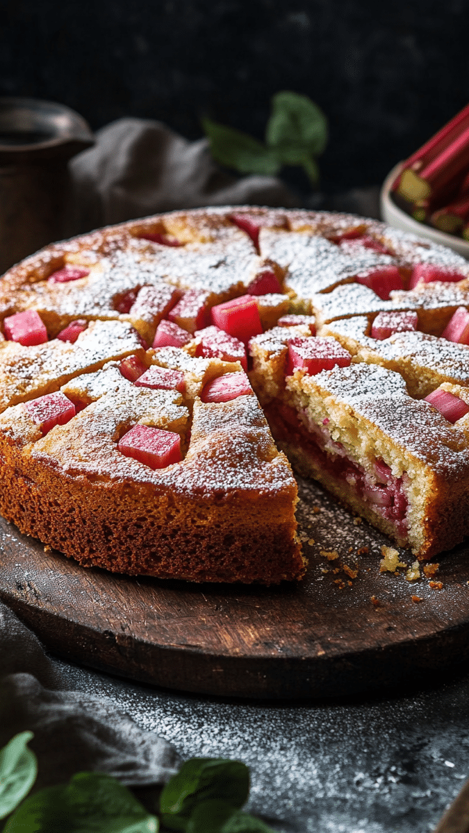 Rhubarb Cake Soft Moist