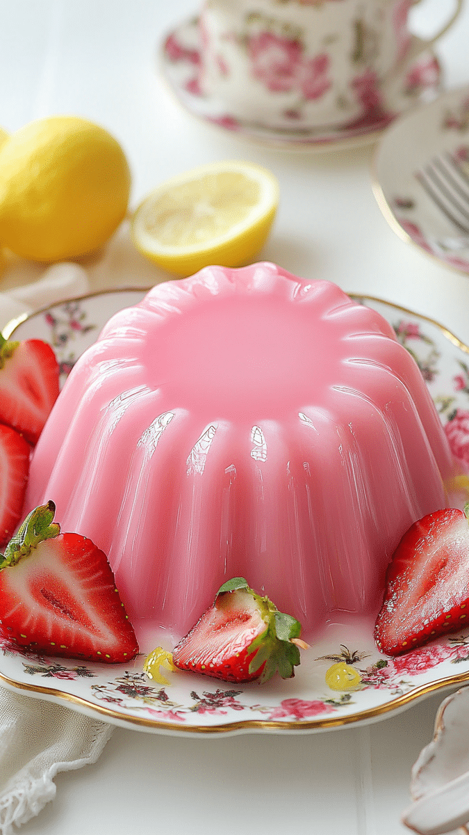 Rhubarb Strawberry Jello