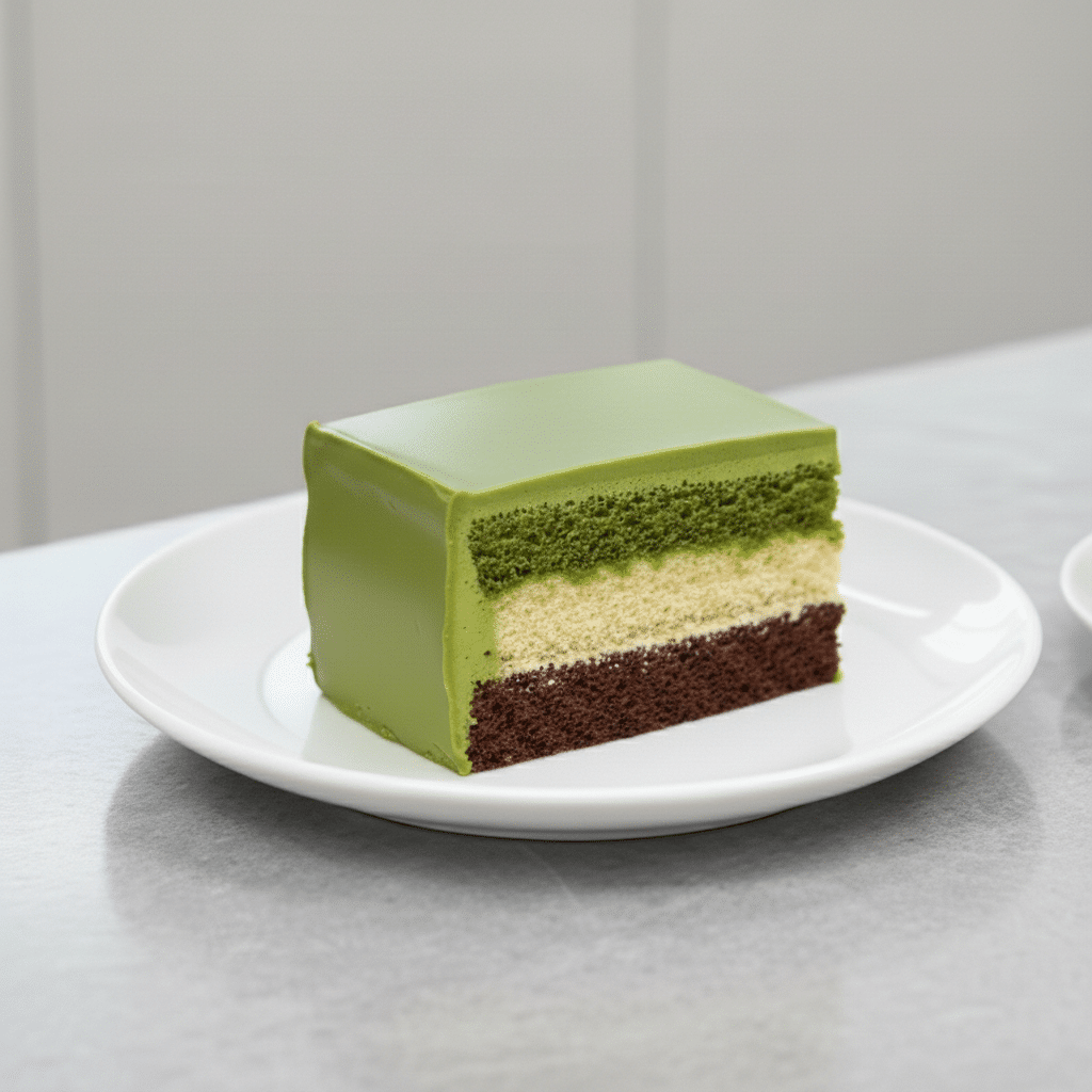 Rich Operation Chocolate Prepared With Luxurious Matcha