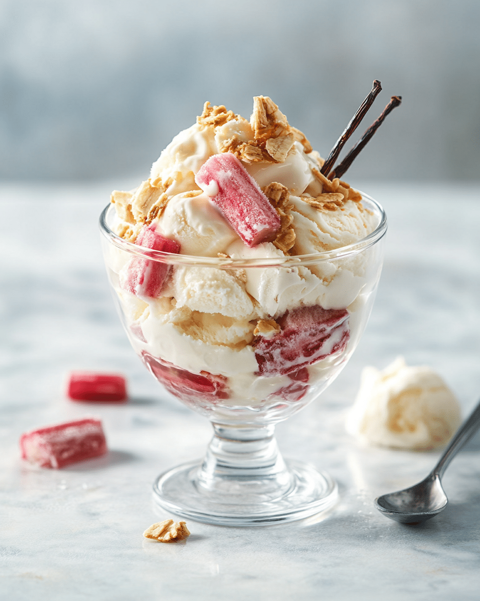 Roasted Rhubarb Vanilla Bean Sundae