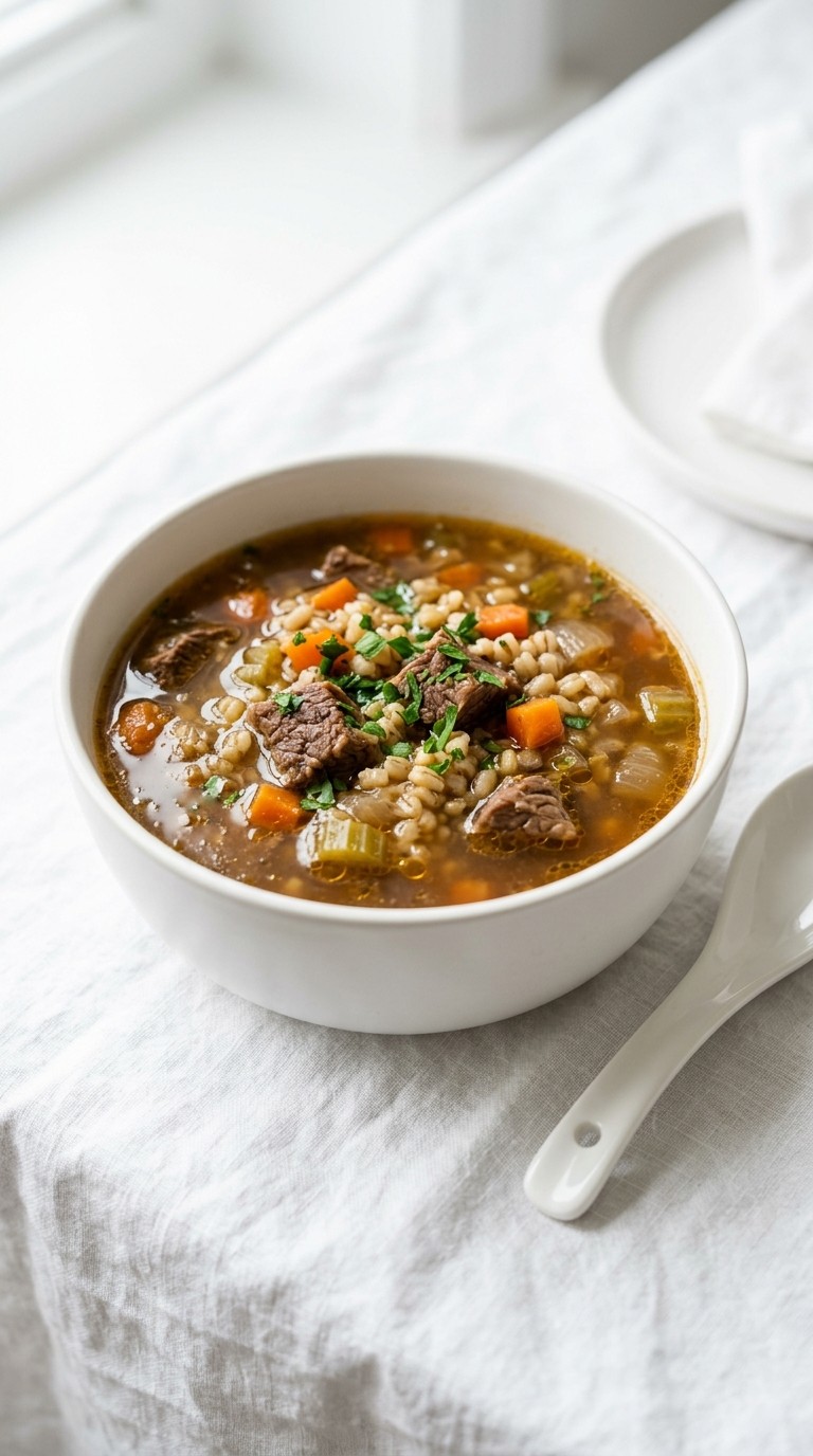 Slow Cooker Beef Barley Soup