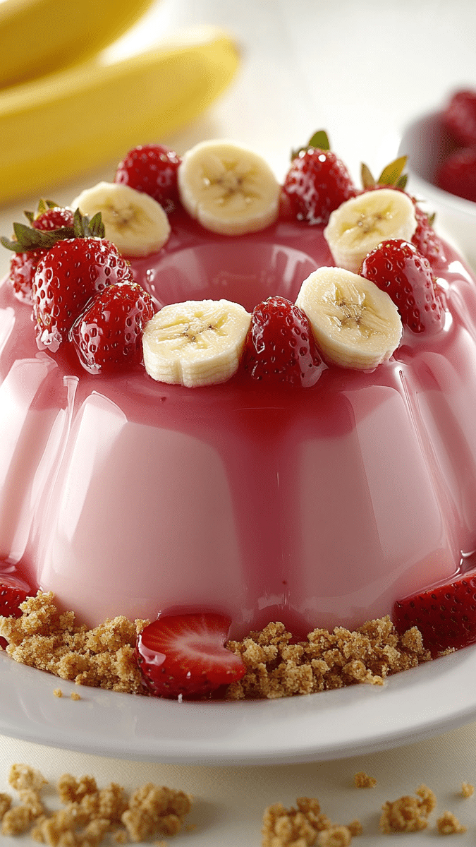 Close up of jello mold texture