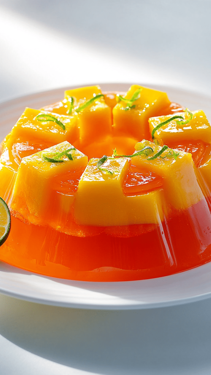 Tropical Papaya Mango Jello
