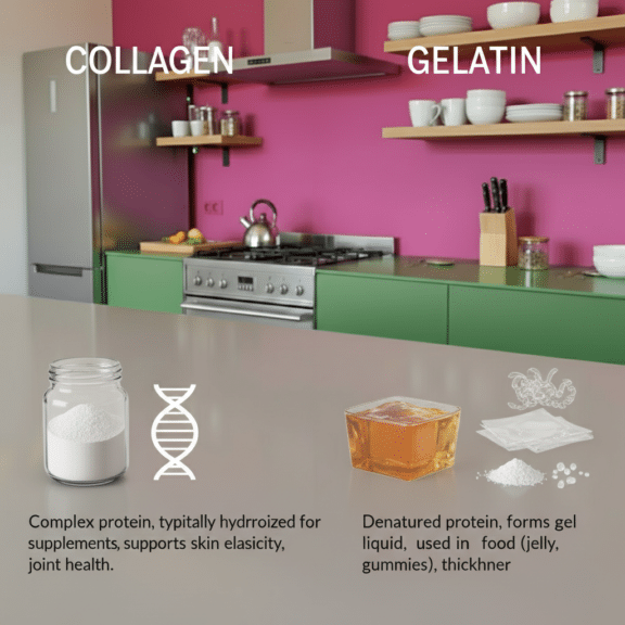 collagen vs gelatin serving uses overview
