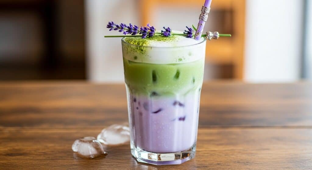 iced lavender matcha latte featured image