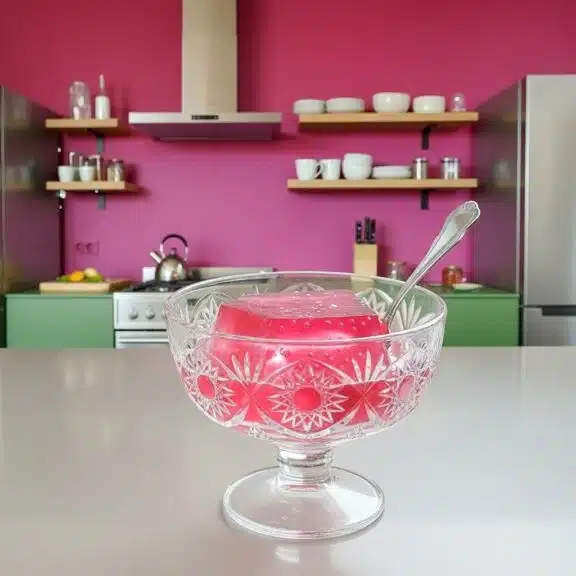 pink salt jello trick cooking pink close-up