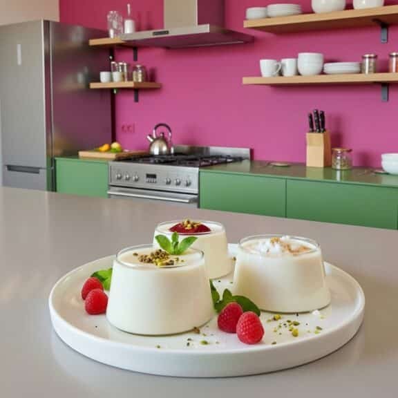 simple gelatin recipe with milk cooking ingredients close-up