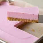 4-ingredient pink berry cool whip cheesecake bars featured image