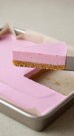 4-ingredient pink berry cool whip cheesecake bars featured image