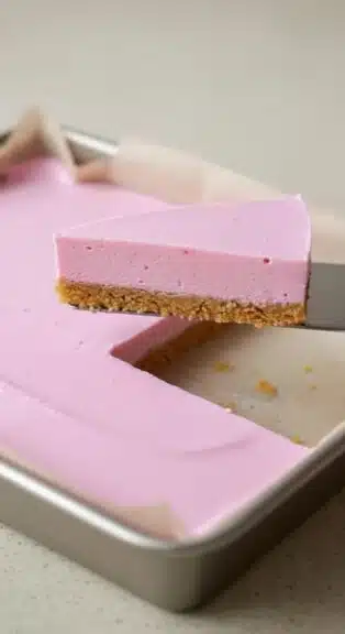 4-ingredient pink berry cool whip cheesecake bars featured image