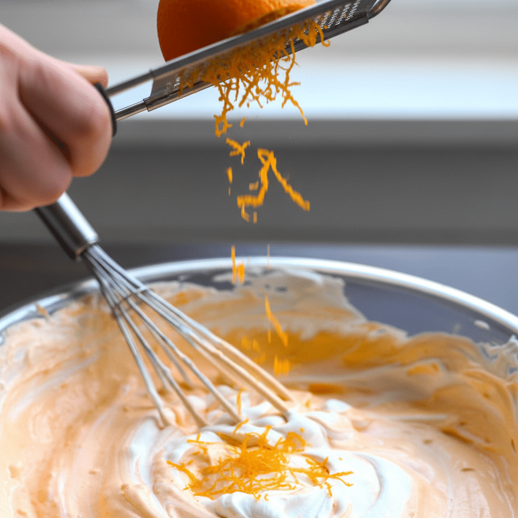 low-point orange push pop pudding recipe cooking ingredients close-up