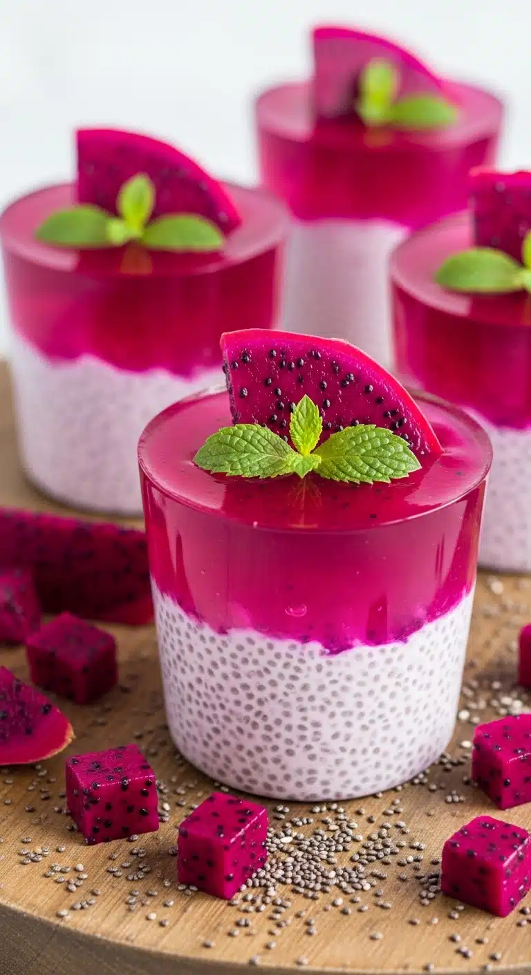 Overview Pink Dragon Fruit Chia Gelatin Cups Serving Asked pink dragon fruit chia gelatin cups serving frequently overview