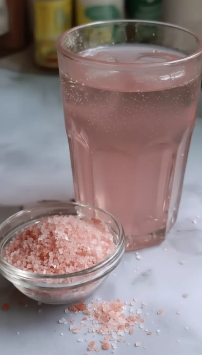 Pink Salt Gelatin Trick Recipe Cooking Close-Up pink salt gelatin trick recipe cooking ingredients close-up