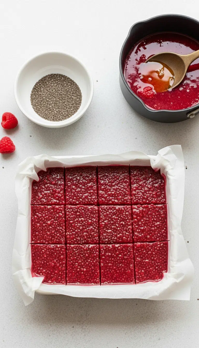 raspberry chia seed jello squares ingredients introduction detailed