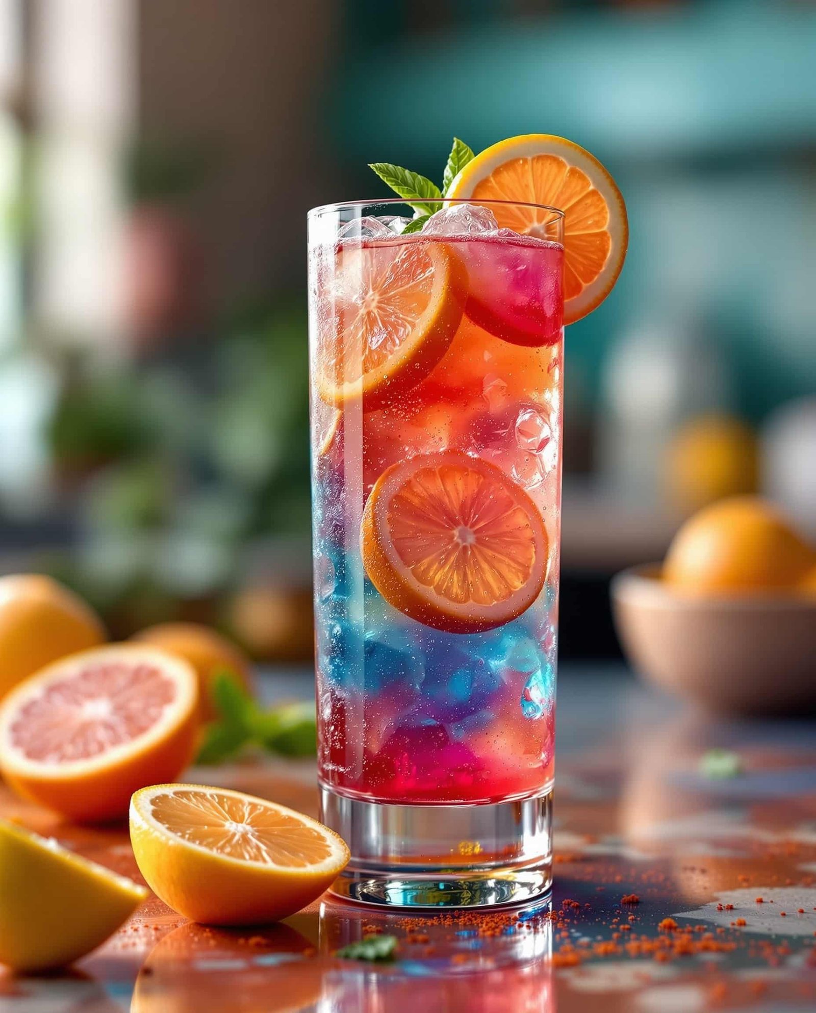 Close-up of multicolore adrenal cocktail root cause protocol.