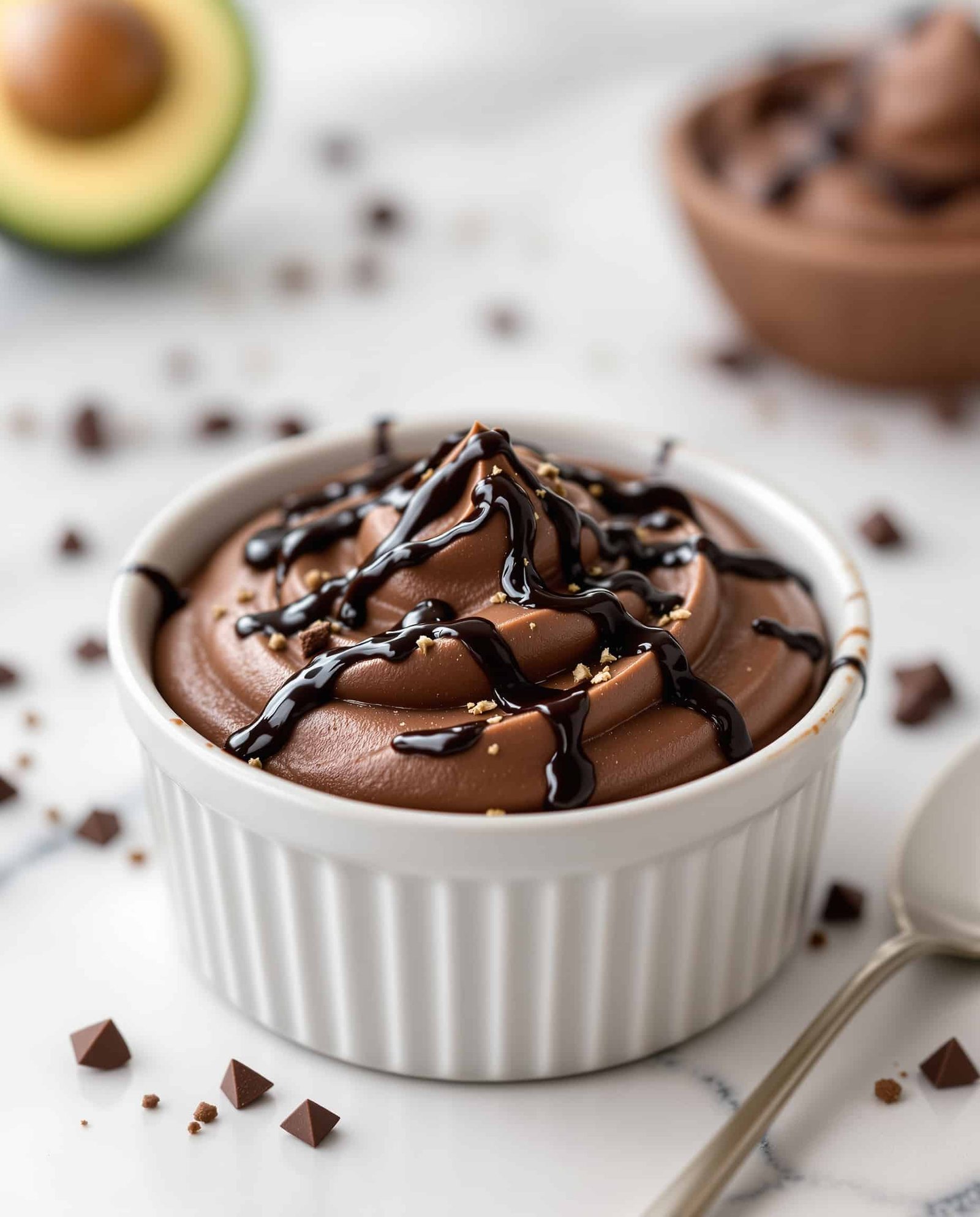 blood sugar friendly dark chocolate avocado mousse hero