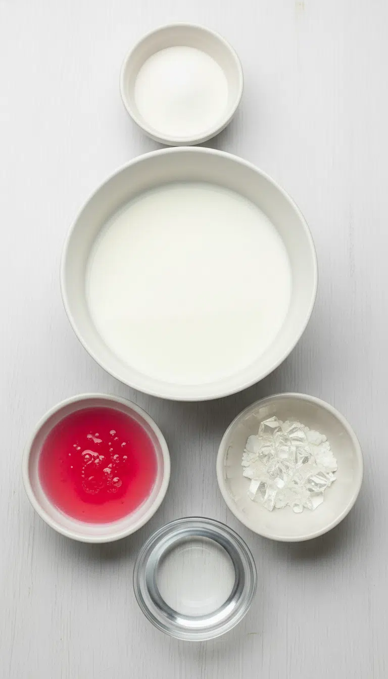 rose milk gelatin recipe ingredients introduction detailed