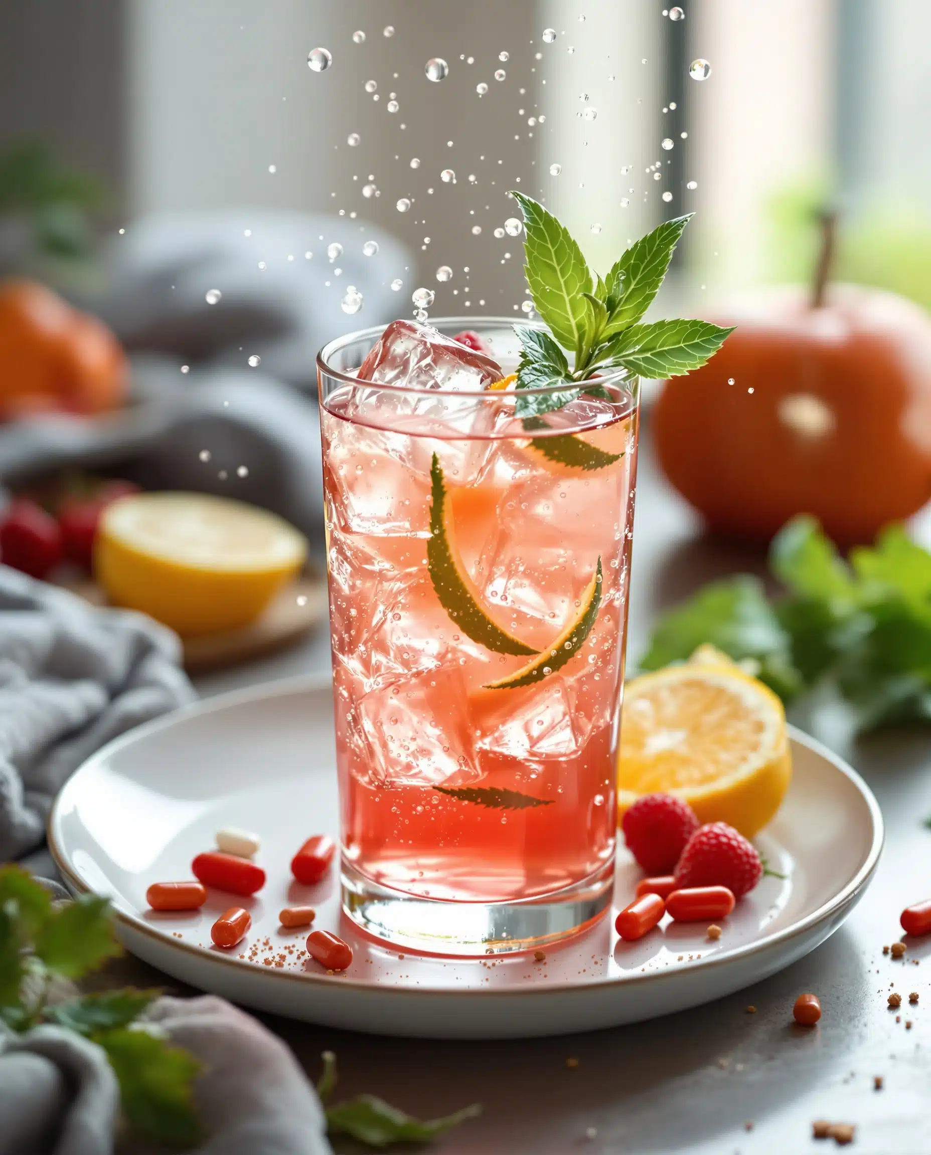 Close-up of anti-inflammatory juice