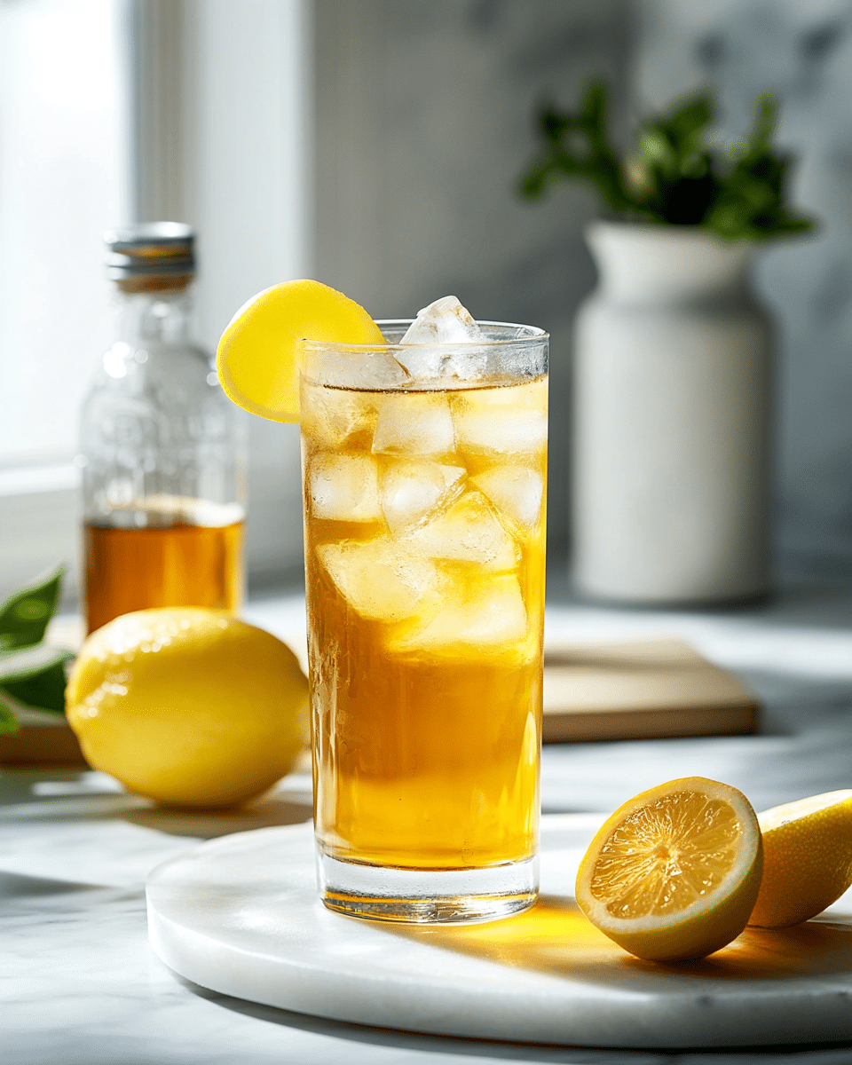 Close-up of ACV drink ingredients