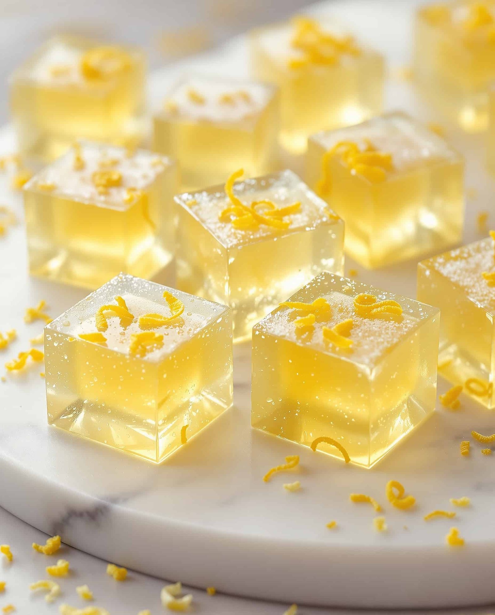 Apple Cider Vinegar Gelatin Blocks - close-up