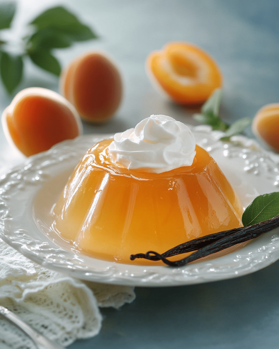 Close-up of Apricot Jello Mold texture