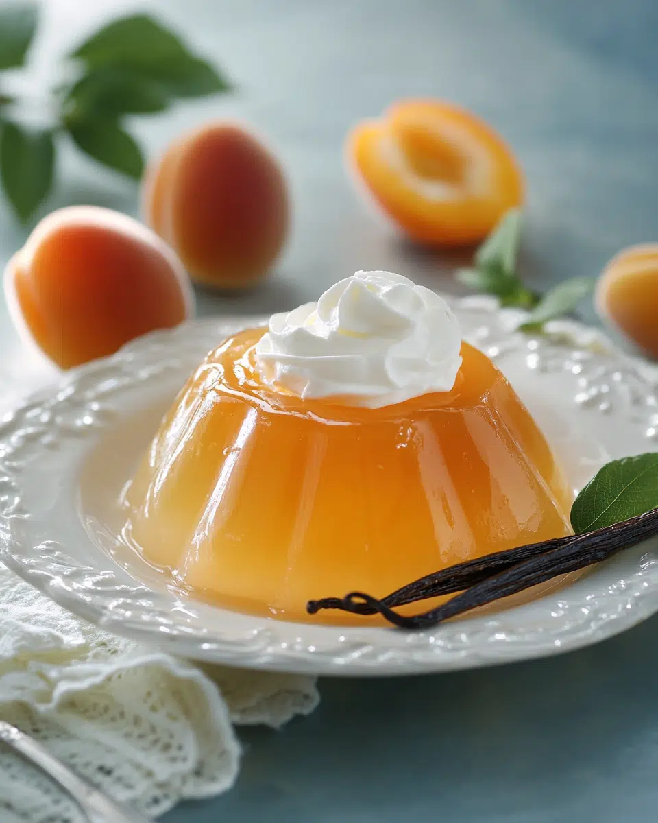 Close-up of Apricot Jello Mold texture